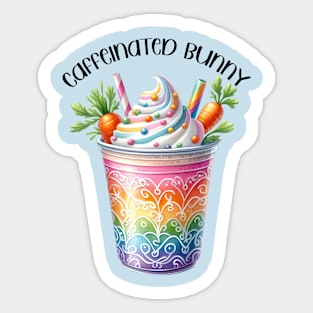 Caffeinated Bunny Easter Sticker